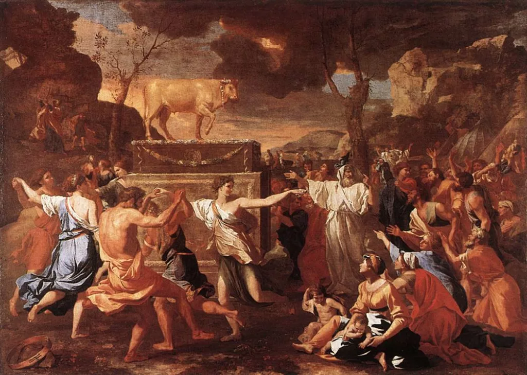 nicolas poussin the adoration of the golden calf wga18293